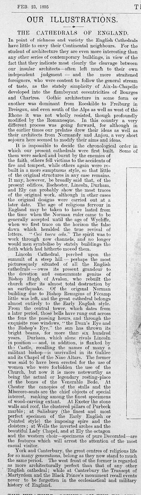 Cathedrals of England Text